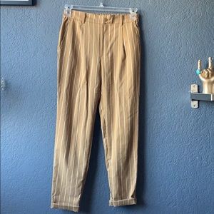 Pants yellow-y striped white